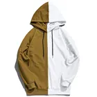Men's Color Block Hoodie Fashion Unisex Hooded Sweatshirt Casual Long Sleeve Hip Hop Pullover Hoodies