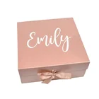 Box Custom Luxury Rigid Cardboard Packaging Magnetic Folding Paper Wedding Dress Gift Box With Ribbon Closure