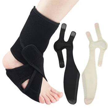 Volleyball Basketball Sport Compression Sleeve Foot Drop Bandaged Night Splint Ankle Support Wrap Brace Plantar Fasciitis Relief