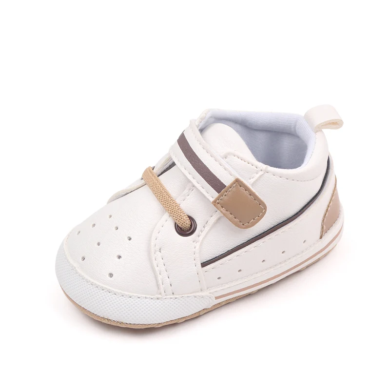 0-1 Year Old Baby Shoes White PU Leather Sports Baby Shoes Leisure Toddler Shoes Spring and Autumn details