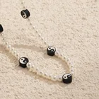 Pearl Necklace Retro Pearl Beads Simple Custom Black And White Taiji Soft Pottery Fashion Chain Necklace