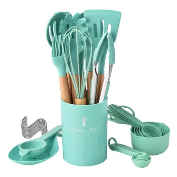 Kitchen Gadgets Utensil Set 32Pcs Non-Stick Silicone Cooking Kitchen Tools with Holder Kitchen Cooking Utensils Set