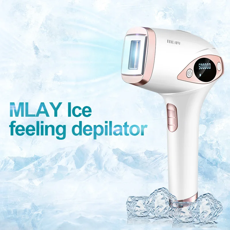 Mlay Best Seller Home Use ICE Laser Hair Removal Machine IPL Targeting Face Armpit Lips Bikini Body UK JP Plug-In Power Supply