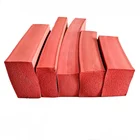 Red Strips Extrusion Factory Supplier Red And Square Shape Foamed Silicone Sponge Strips For Sealing