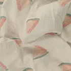 100% 100% Cotton Fabric Directly Factory Wholesale 100% Cotton Double Gauze Muslin Crinkle Woven Fabric For Garments