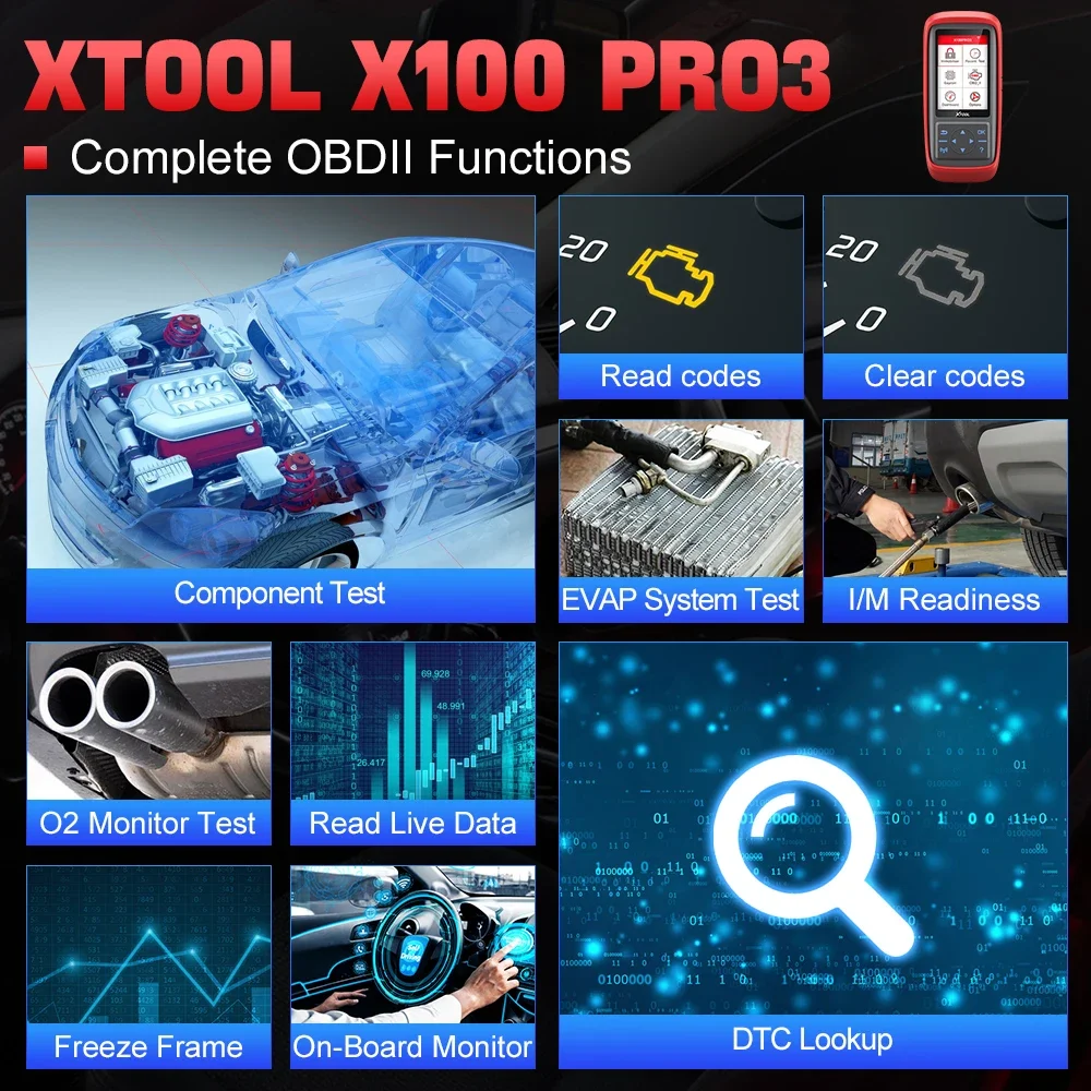 Xtool X100 Pro3 Professional Key Programmer Car Diagnostics Tools Code