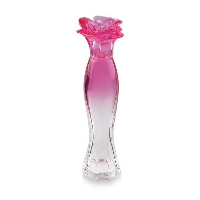 50ml purple color outside painting elegant empty glass perfume bottle