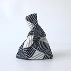 Clutch Handbag Women Cotton Knot Wrist Clutch Bag Printing Wristlet Tote Coin Purse Handbag
