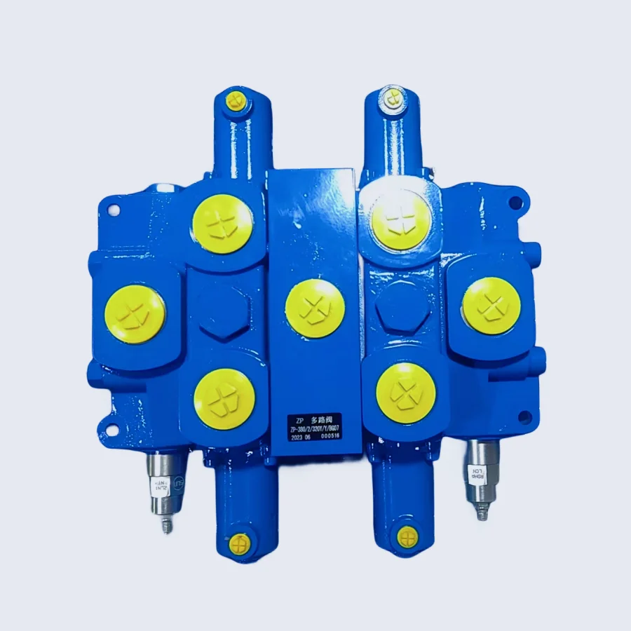 2 spools sectional hydraulic pilot control valves flow 350L/min  pressure 315bar