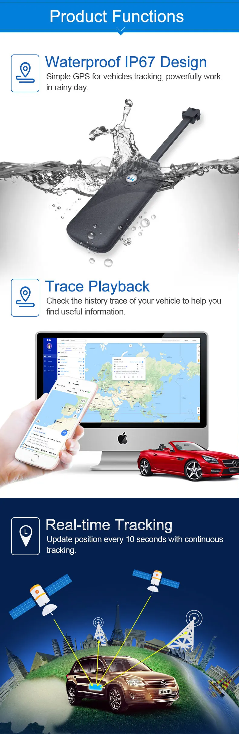 2g Real Time Vehicle Car Gsm Gprs Gps Tracker Tracking Device Buy Gps