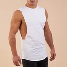 Custom Blank Fitness Compression Quick Dry Cotton Workout Gym Tank Top Mens Active Wear