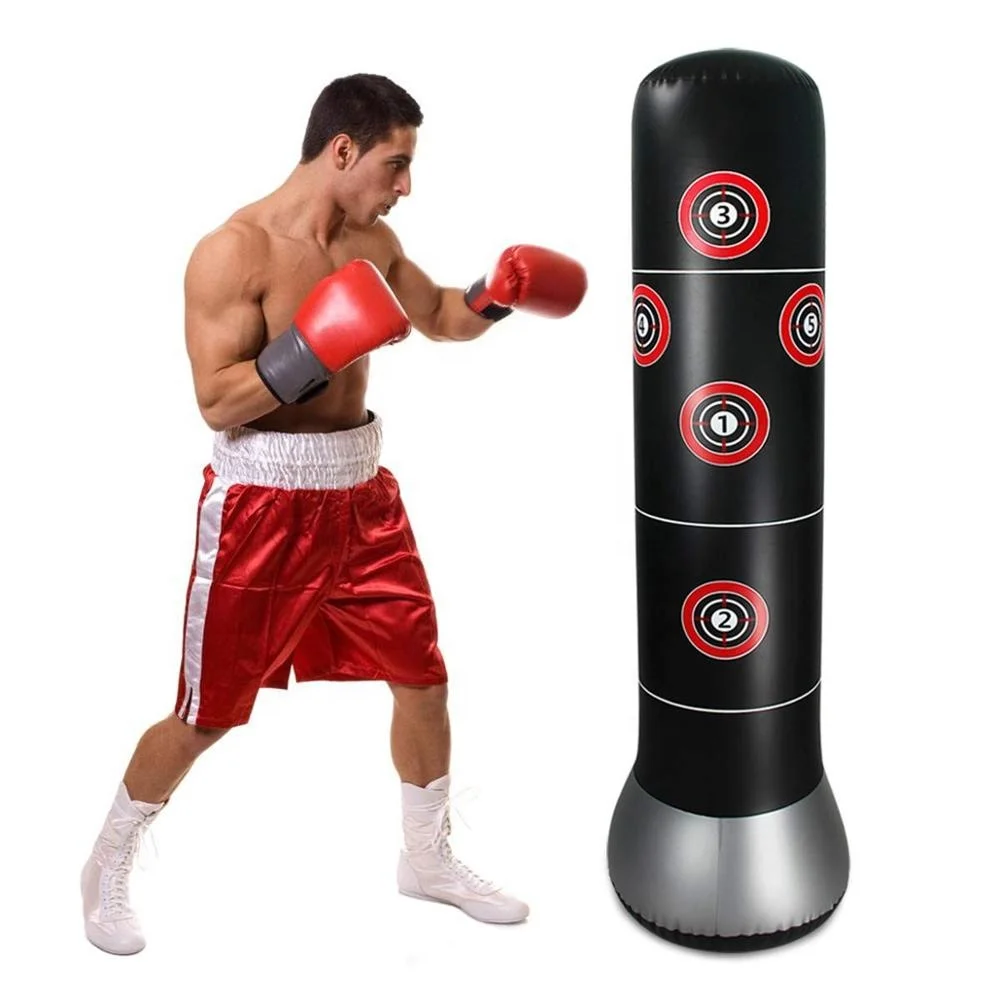 Details about   BOXING BAG 160 CM VERTICAL INFLATABLE TRAINING BOP BAG PUNCHING BAG FITNESS TOOL 