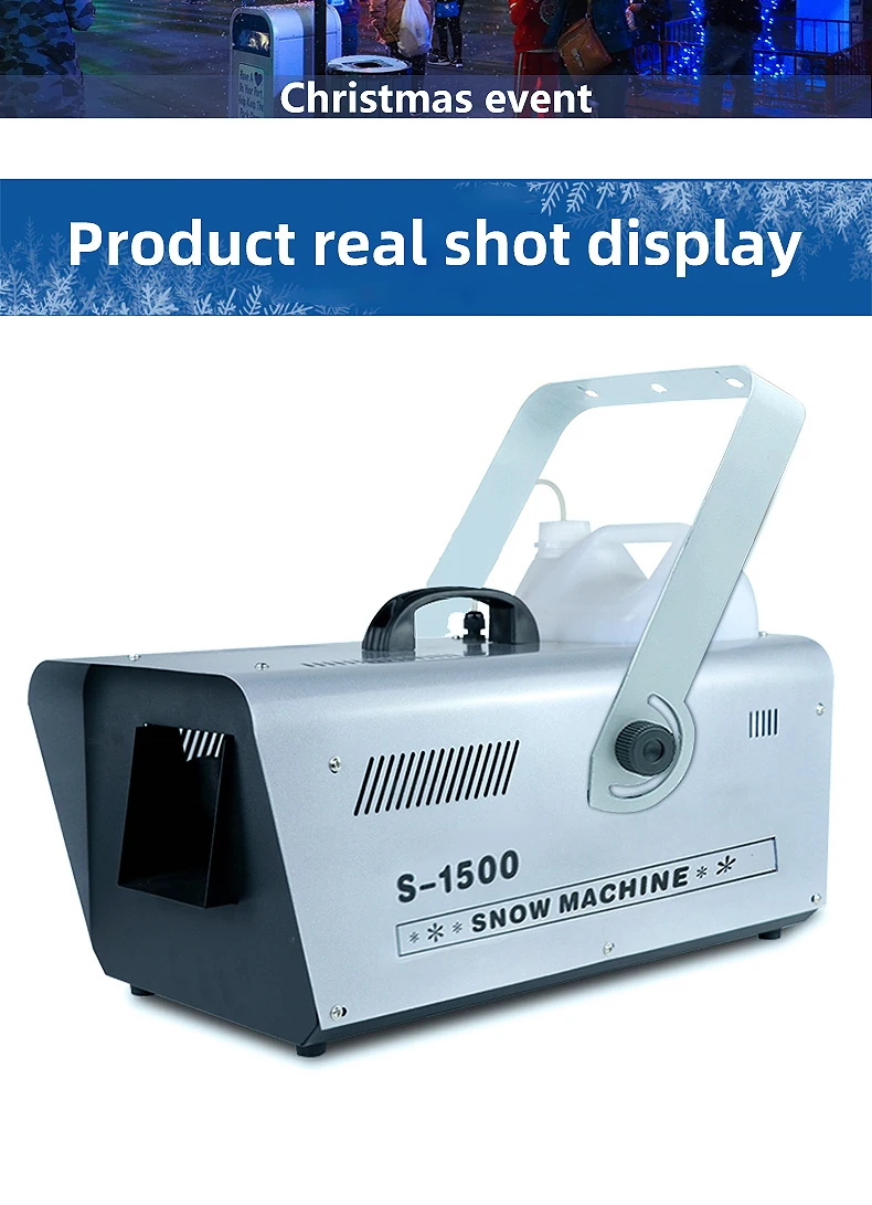SHTX Small Artificial Snow Making Machine for Stage Christmas Day Party Events Wedding Outdoor 1500W Snowflake Machine Indoor