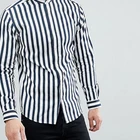 Cotton Long Sleeve Stripe Custom 100% Cotton Long Sleeve Stylish Stripe Men Casual Shirts