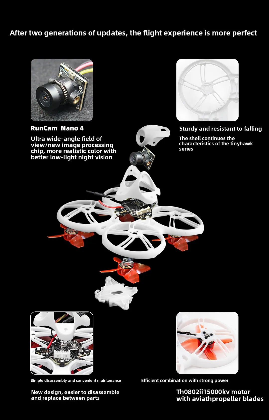 EMAX Tinyhawk III 1-2s Freestyle Sport Drone Fpv Rtf Full Kit Drones for Fvp Racing Racer Drone with Fpv Goggles and Controller Hbaee2e9fd7134a61a123b69afa0dc968u
