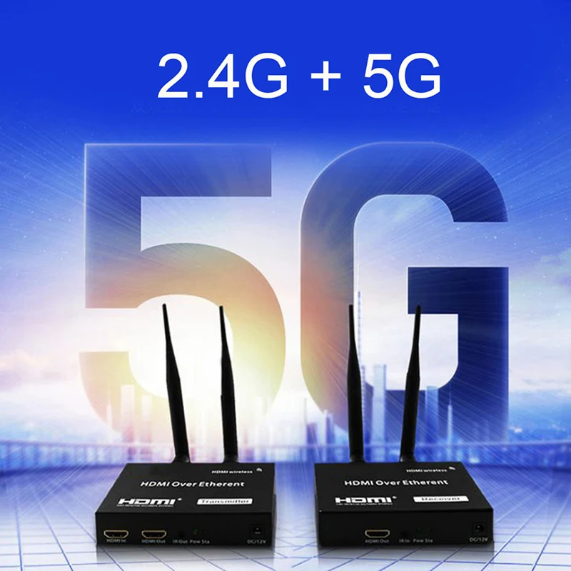 Extensor inalámbrico HDMI Kvm 5,8G HD Transmisión Proyector 200M 1080P Extensión de video inalámbrica para PC Laptop TV Proyector Monitor