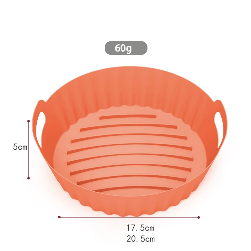 Air Fryer Silicone Pot Easy Cleaning Air Fryer Oven Accessory Food Safe Reusable Air Fryer Silicone Liners