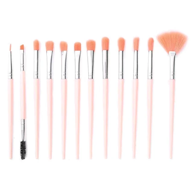 11 pcs unicorn makeup brushes, threaded stems, long stems for eyes and face, soft makeup set brushes
