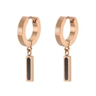 Hoops Earrings Earrings HYH Stainless Steel Rectangle Bar Shaped Thick Hoops Earrings