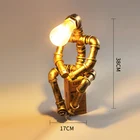Table Lamp Light Water Pipe Robot Retro Table Lamp Creative Iron Tube Edison LED Table Light