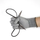 Gloves Cut Resistant HPPE Industrial PU Full Coated Gloves Garden Work Anti Cut Gloves