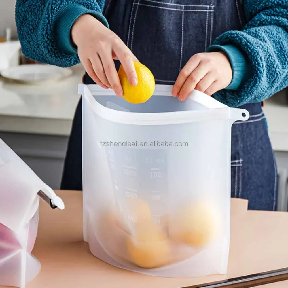 product extra large reusable fresh clear ziplock silicone  freezer bag food storage and container for efficient food packaging-1