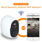 Record 1080P Wireless Security Camera 2.0MP Weatherproof PIR Alarm Record Audio HD Outdoor Battery IP Camera