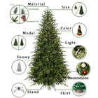 Hot Sale Luxury Artificial Prelit Light Snow White Flocked Outdoor Led Christmas Tree