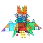 Toys EN71/CE/ASTM/CPC Certificated 3D STEM Educational Toys Magnetic Blocks Clear Tiles Shapes