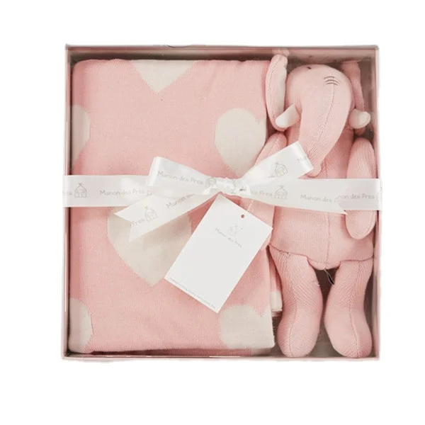 oem soft cute newborn baby gift set with elephant