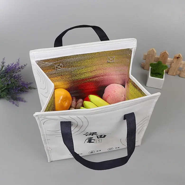 Custom Waterproof Insulation Non Woven Disposable Cooler Bag For Lunch And Food