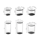 Container Set 6 Piece Premium Clear Airtight Food Storage Spaghetti Cereal Container Set