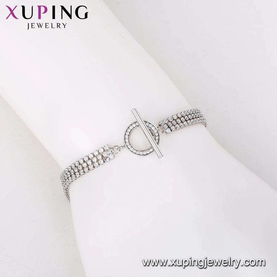 YMbracelet-183  xuping  High Fashion temperament Elegant Full Diamond Gypsophila Silver Luxury Bracelet