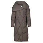 Coat Women Coat Casual Style 96% Cotton Long Thick Winter Coat Women Padded Jacket Down Jacket Fabric