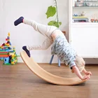 Board Toy Rocker Board Wood Wholesale Wooden Montessori Fitness Curved Board Toy Kids Rocker Balance Board