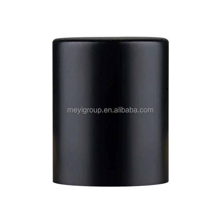 Shiny Black Aluminum Perfume Cap with Click-on Effect for FEA 15mm Crimp Pump and 17.2mm Collar