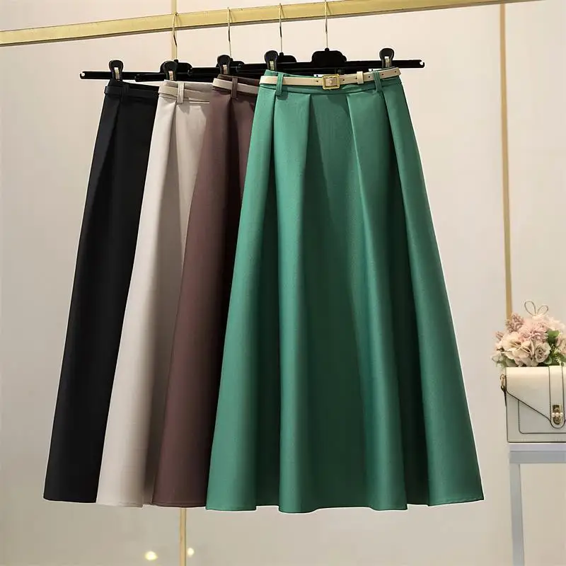 summer pleated colorful plus size knit floral chiffon tulle elastic high waist a line chiffon solid bandage muslim long skirt