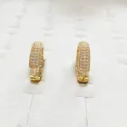 Large Earrings 2021 New Hoop-shaped Large Cubic Zirconia Earrings For Women 18K Gold-plated Earrings