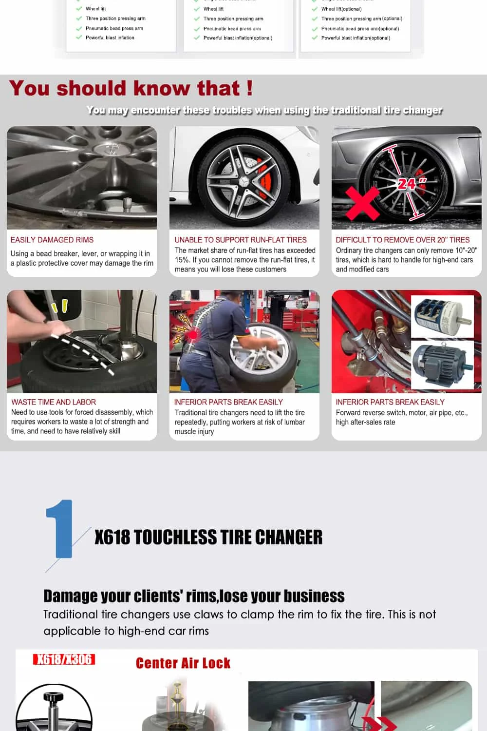 Touchless 2024 New Popular Fully Automatic Lever Free Tyre Changer