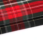 Red Check Factory Price Warp Stretch Fabric Red Green Black Yarn Dyed Check Bengaline