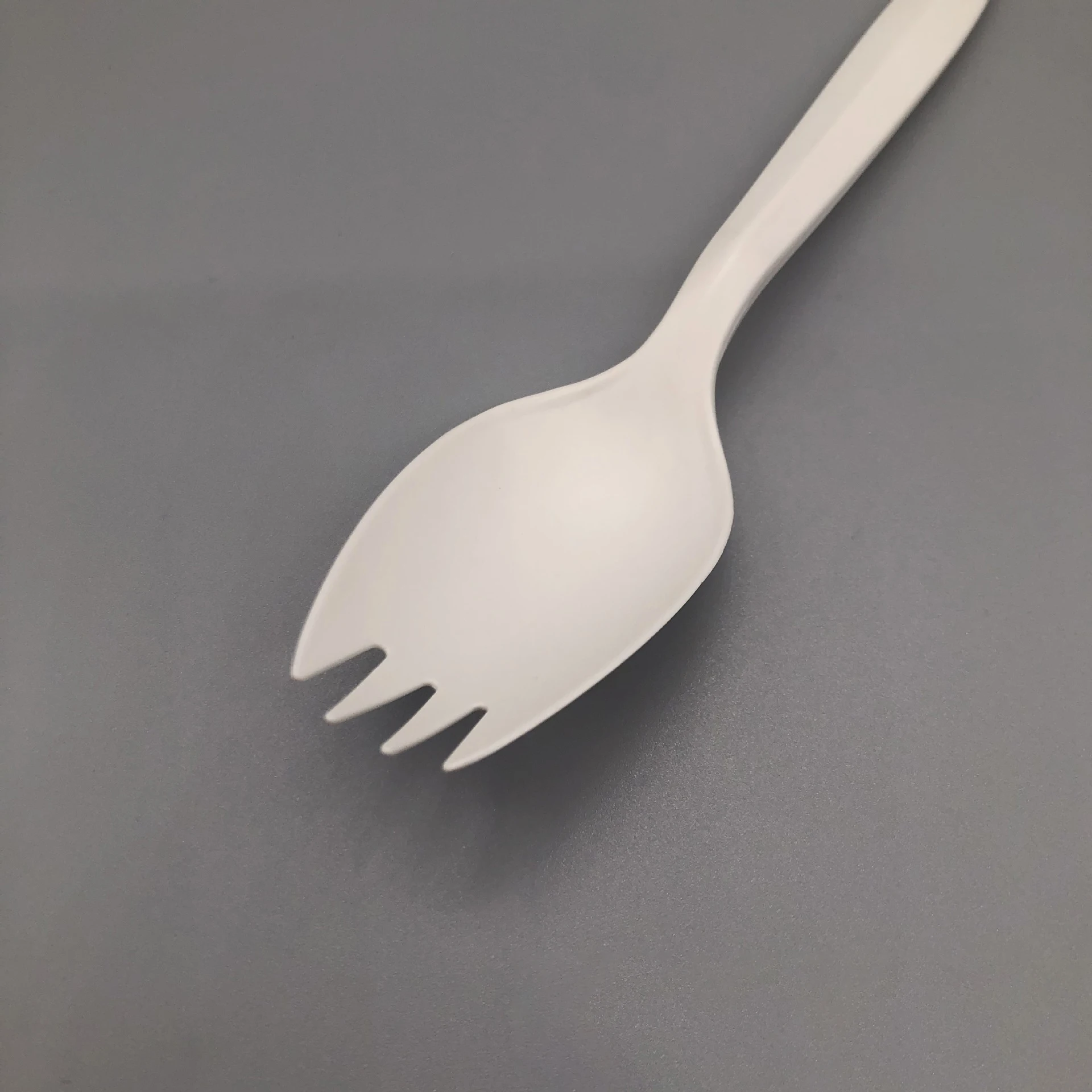 ECOLINK Wholesale Cheap 100% Eco Friendly Biodegradable Disposable PLA Serving Fork Spoon Spork