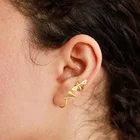 Earrings Earringsfashion T-shaped Diamonds Jewelry S925 Sterling Silver Earrings Cz Paved Huggies