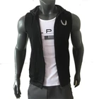 Vest Simple Style Summer Sports Hooded Vest Jackets For Men