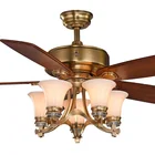Ceiling Fan Wooden Fan Light Modern Decorative Energy Efficient Wood LED Ceiling Mounted Fan Light