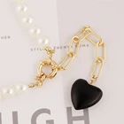 Pendant Pearl Imitation Shaped Pendant Retro Pearl Necklace Beads Pearl Necklace