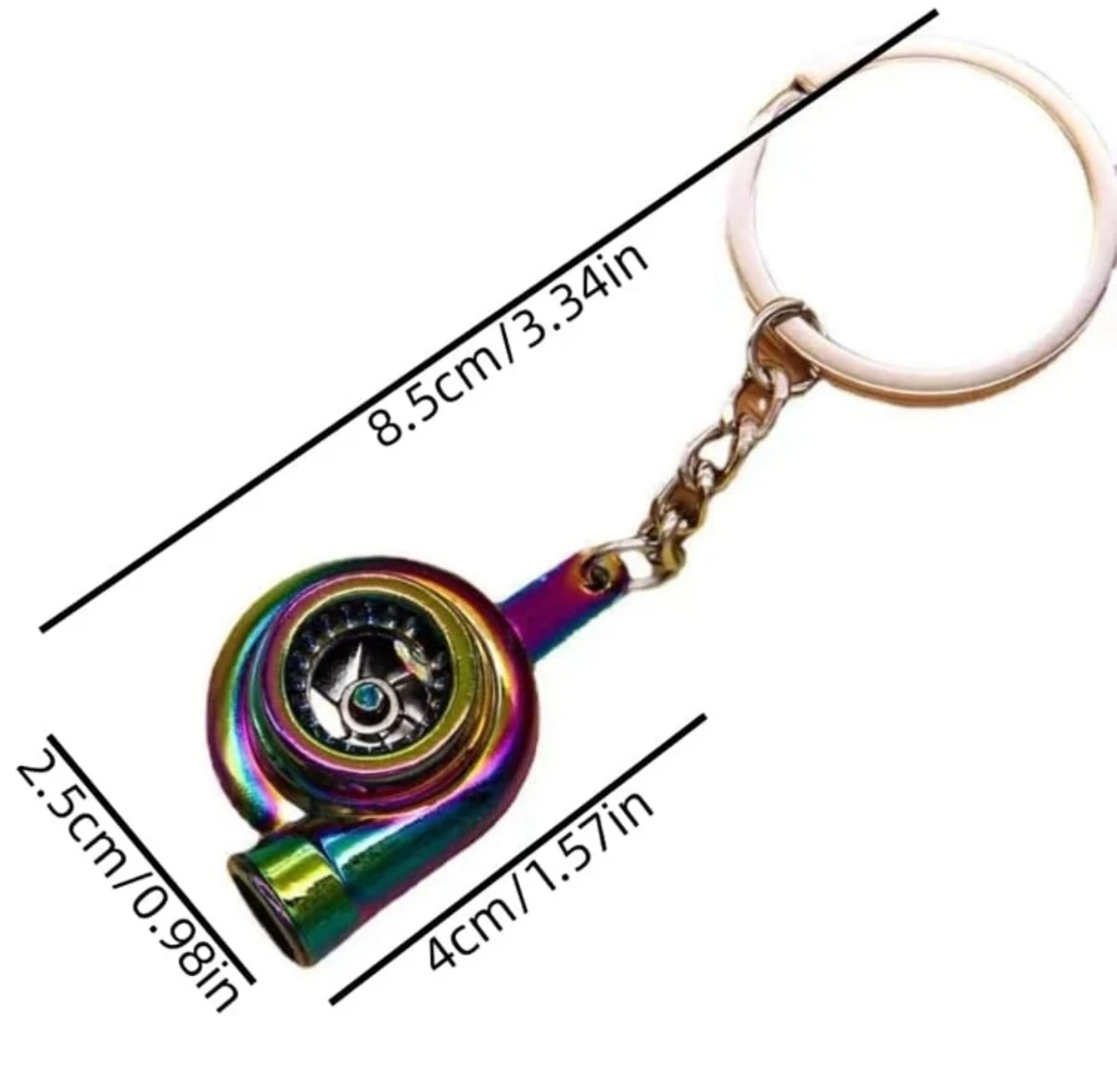 Fashion Men's Metal Keychain Turbo and Gearshift Shaped Pendant for Bags Car Accessories Father's Day Boyfriend Gifts Key Chain