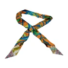 Brand Scarf Scarf For Women Narrow 2 Edge Satin Ribbon Brand Fashion Custom Printing Twillies Silk Scarf Hair