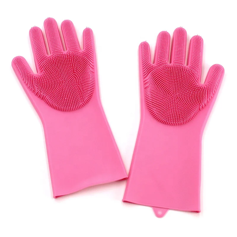 Wholesale Anti- Slip  Dish Washing  Tools  Silicon  Kitchen Cleaning Household Gloves