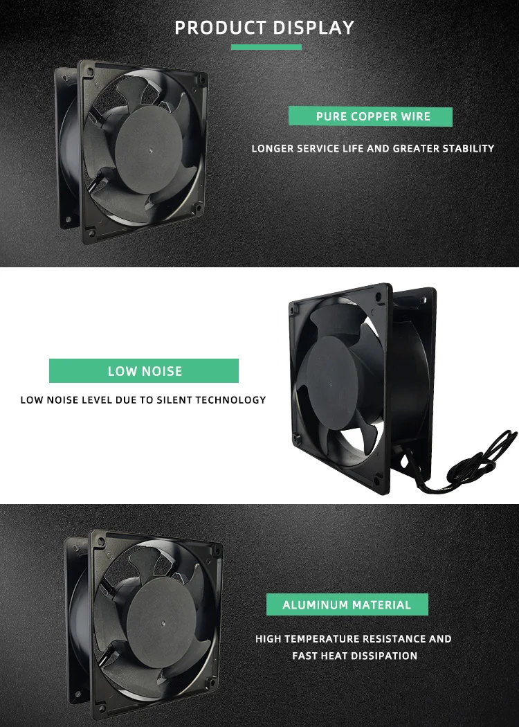 Cooling Low Noise Fan, 120*120*38mm, Axial, 220V, Aluminum - detail 6