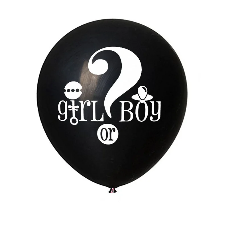 Gender reveal party decoration boy or girl 36inch black Baby Shower latex free balloon